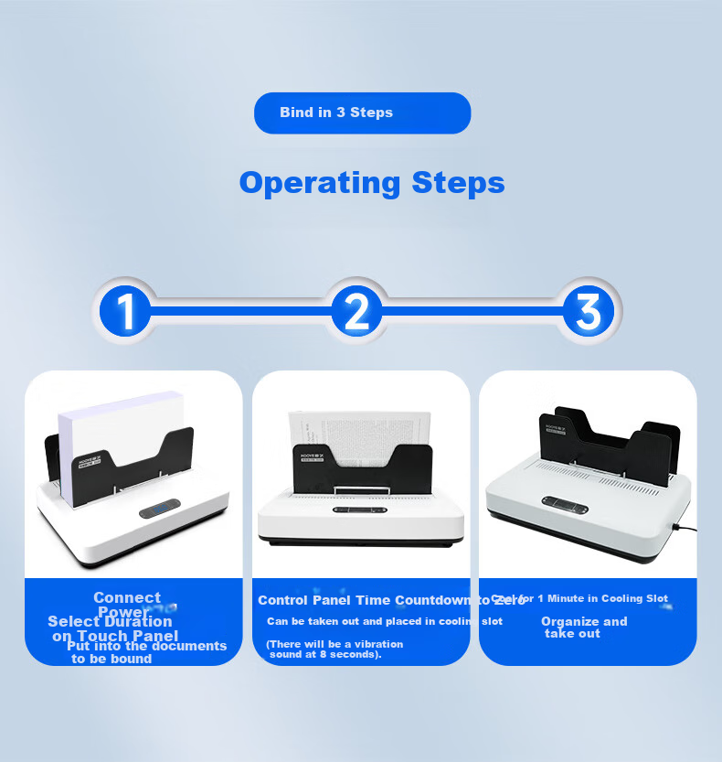 HOOYE Thermal Binding Machine Contract Tender Document Financial Voucher Thermal Binding Machine for Binding 600 Pages 3110 10