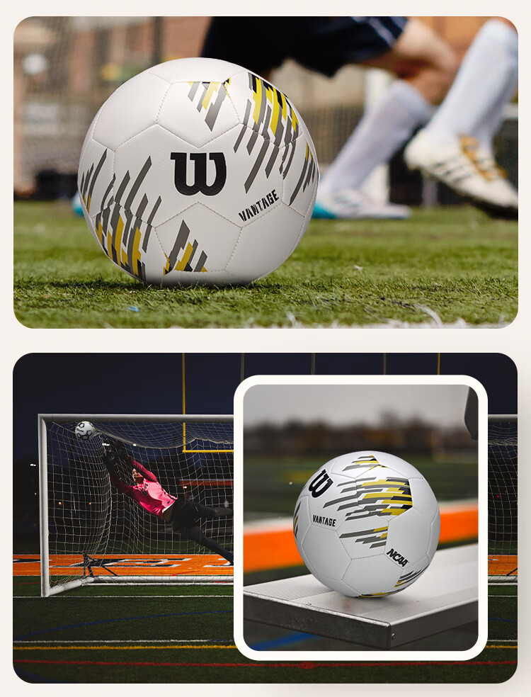 Wilson NCAA VANTAGE Classic Entry-Level PU Size 5 Standard Soccer Ball 1