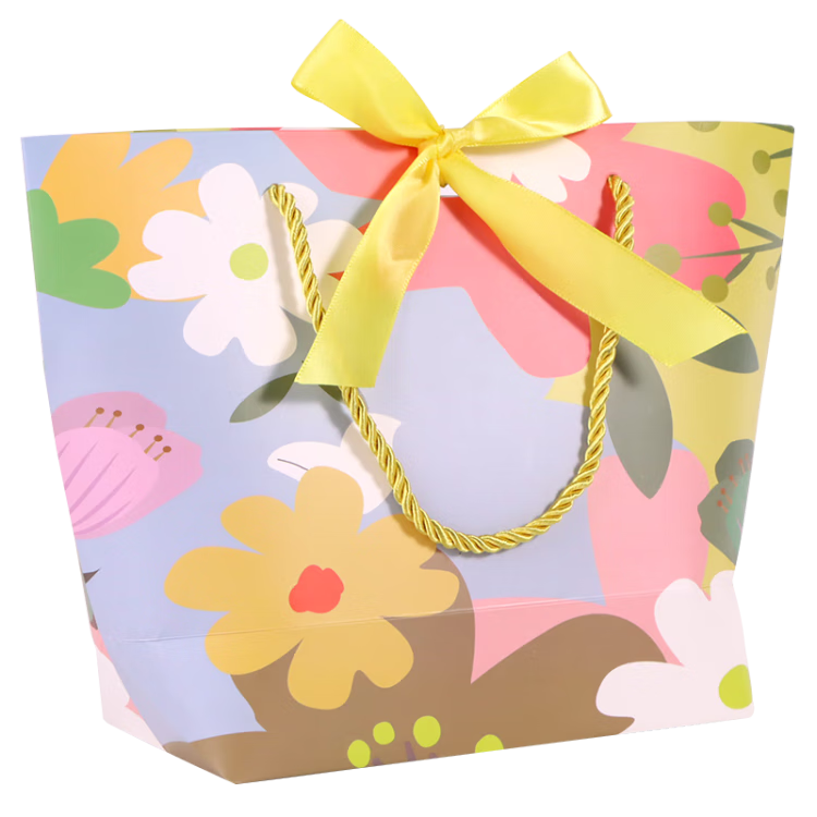 TaTanice Gift Bags 4-Pack Handbags Birthday Gift Packaging Bags Return Gift Favor Bags Storage Bags with Bowknot
