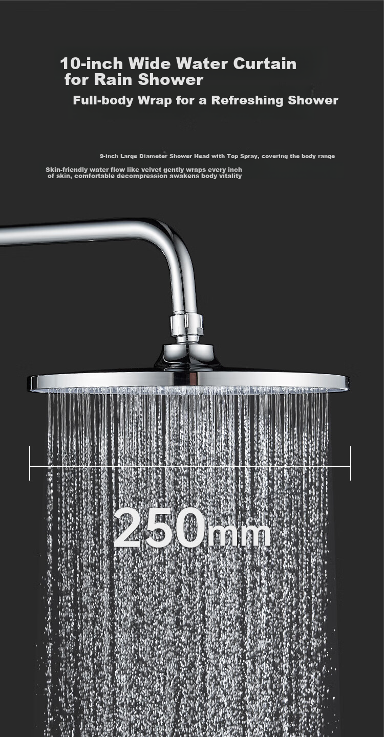 MEJUE Shower Head, Top Spray, Bath Shower, Air Pressure Boosting Nozzle, Shower Head, Top Spray Z-05367 3