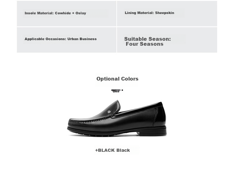 Goldlion Men's Loafers, Fashionable Comfortable Breathable Business Casual Shoes G521320309AAA Black Size 43 15
