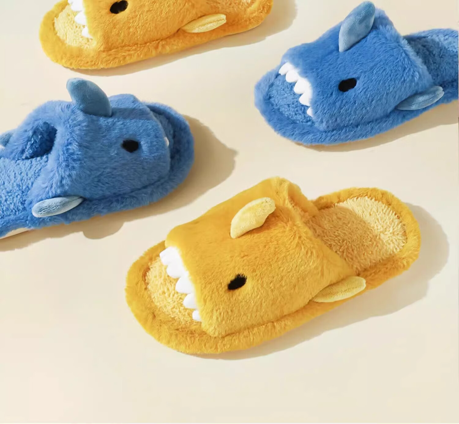 Bambi Children's Slippers Autumn Winter Indoor Home Warm Non-slip Boys Large Kids Plush Cotton Shoes Dark Yellow Size 37-38 3
