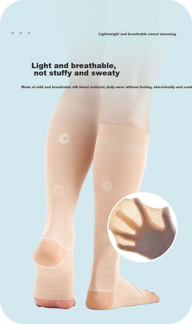 AURBOSHI Japanese Imported Leg Warmers with Magnetic Cuffs for Men And Women, Professional Sports Compression Socks for Running, Warm Long Tube Stockings 7