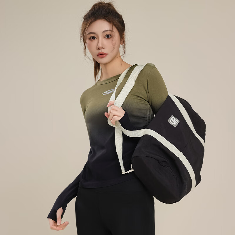 Женский спортивный топ Ziyouxi, бесшовный, с круглым вырезом, для фитнеса, йоги, градиентный лонгслив