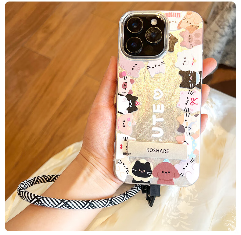 ALittleFlower Phone Lanyard, Neck Strap, Crossbody Strap, Thickened Accessory Case, Outdoor Anti-Theft Cord, Sports Travel Camera Phone Chain, Suitable for Huawei Mate 80/X7 Series, Zebra White Long 9