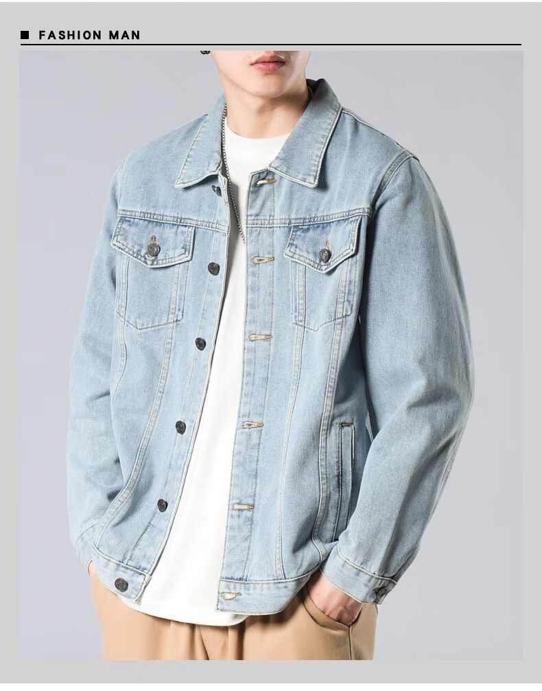 Pierre Cardin Jacket for Men, Summer Fashion Simple Comfortable Trendy Casual Versatile Denim Coat, Black, 2XL 1