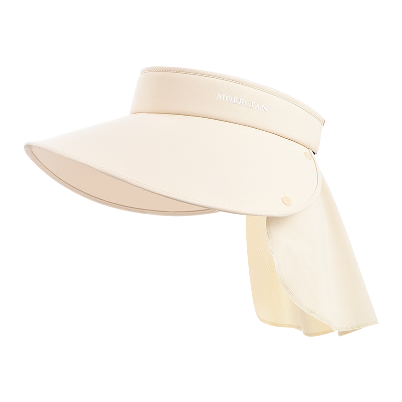MOERCIAN Sun Protection Hat with Neck Guard, Summer Outdoor UV-Resistant Foldable Shawl, Open-Top Sun Hat for Women, Fisherman Hat