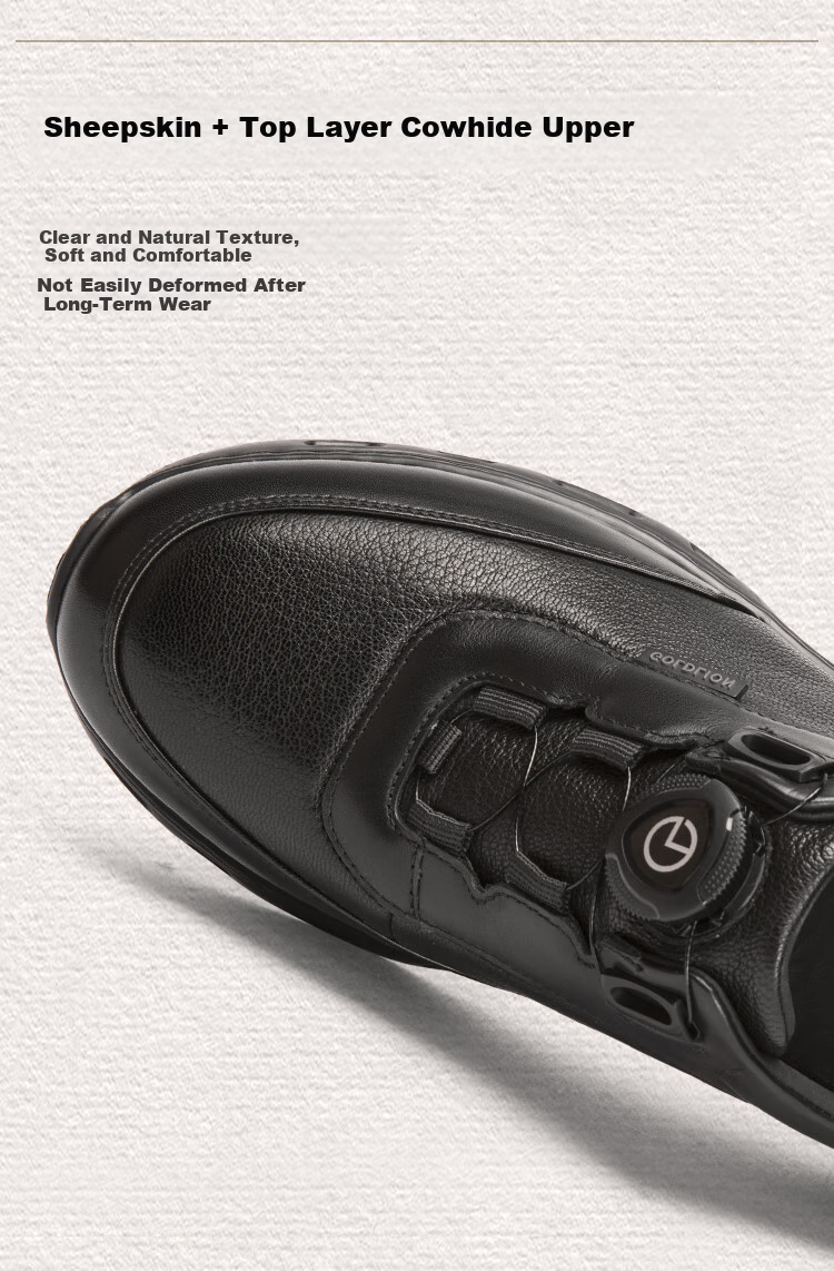 Goldlion Men's Shoes 2025 New Fashion Versatile Comfortable Cushioning Sneakers Business Casual G559510353AAB Black Size 43 6