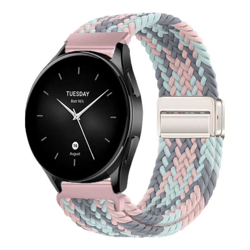 CangHua Compatible with Xiaomi Watch S5/S4/S3/S2 Strap, Xiaomi Watch 5/S1/S1Pro/Color2 Sports Edition Breathable Magnetic Nylon Woven Watch Band