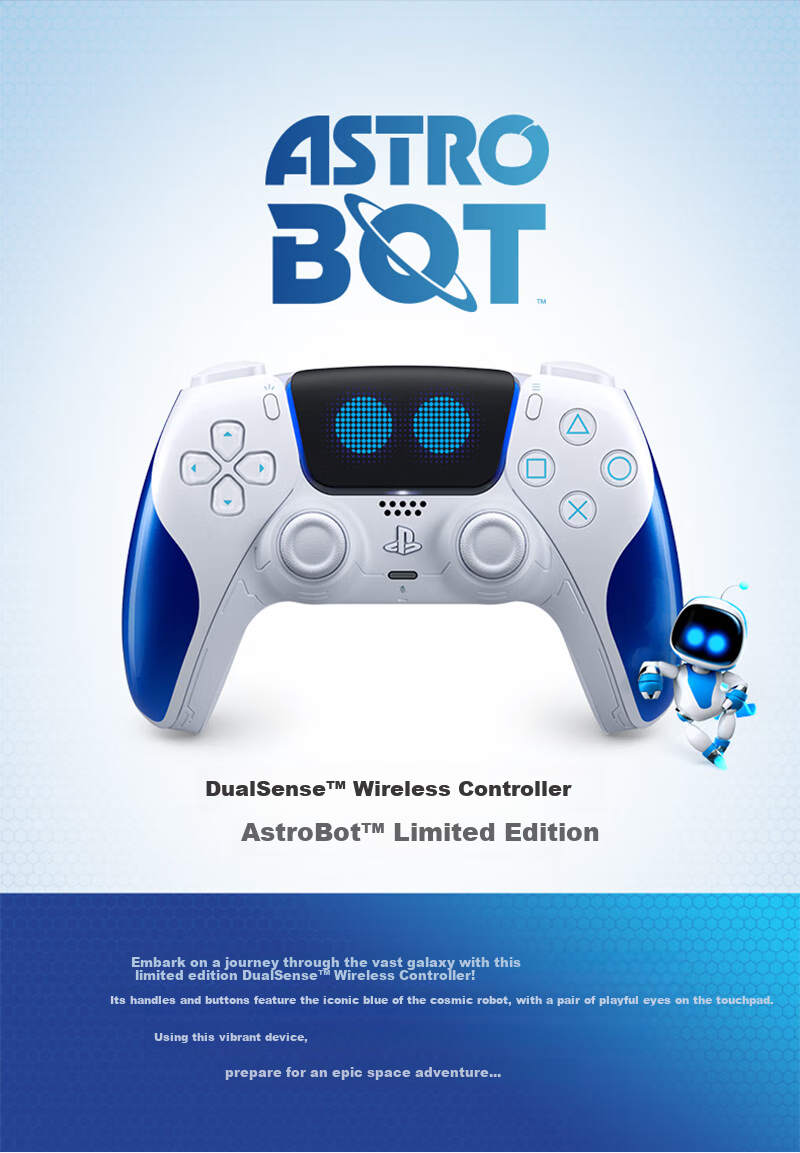 PlayStation Sony [China Version Cosmic Robot Joy Edition Controller] PS5 Wireless Controller, DualSense Limited Edition Original Wireless Controller 2