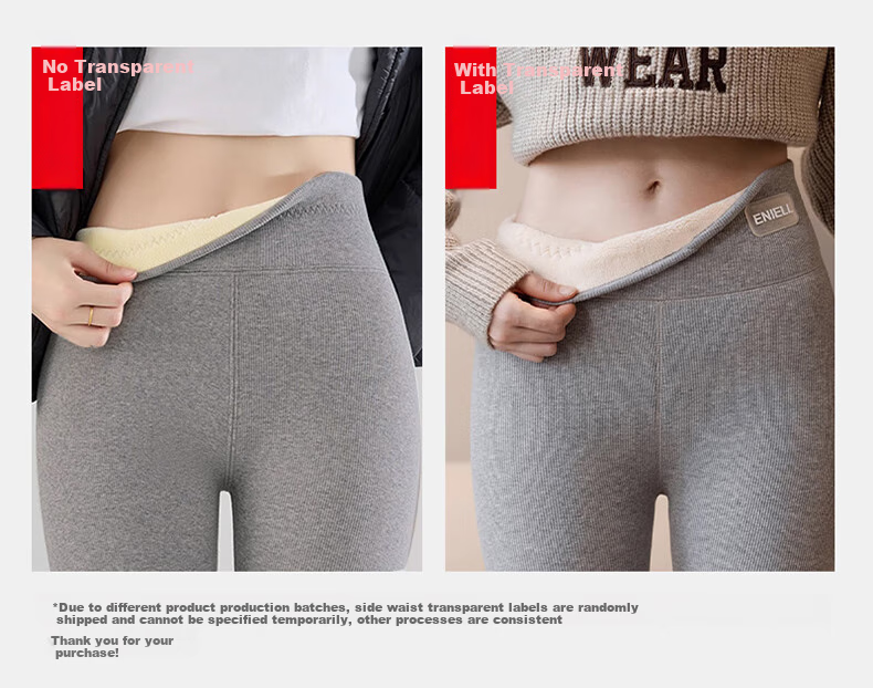 LangSha Cotton Pants for Women, Autumn And Winter Fleece-Lined Thickened Outer Leggings, Slimming Ribbed Extra Thick Cashmere, Northeast Warm Pants 4