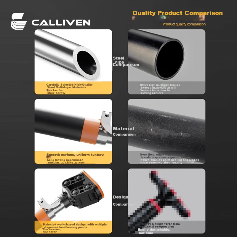CALLIVEN Pull-Up Bar Trainer, Home Use without Drilling, Indoor Door-Mounted Hanging Bar, Fitness Equipment, 96-130cm