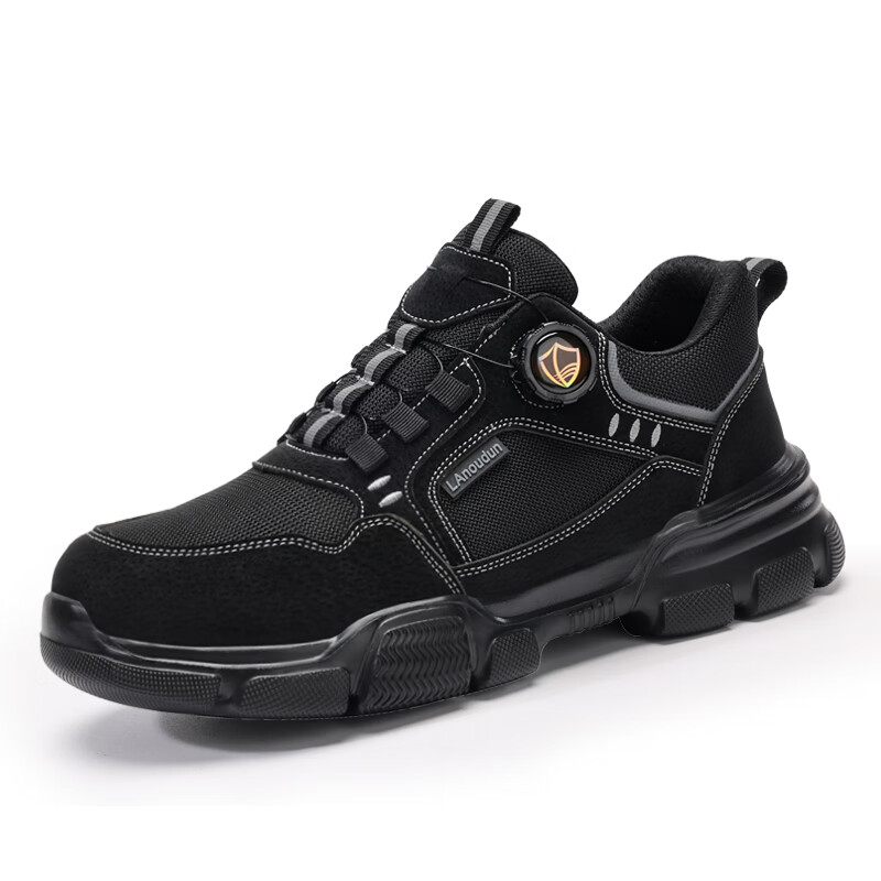 BlueOwl Shield Men's Winter Lightweight Safety Work Shoes Steel Toe Anti-Puncture Waterproof Construction Shoes D266BK Size 37