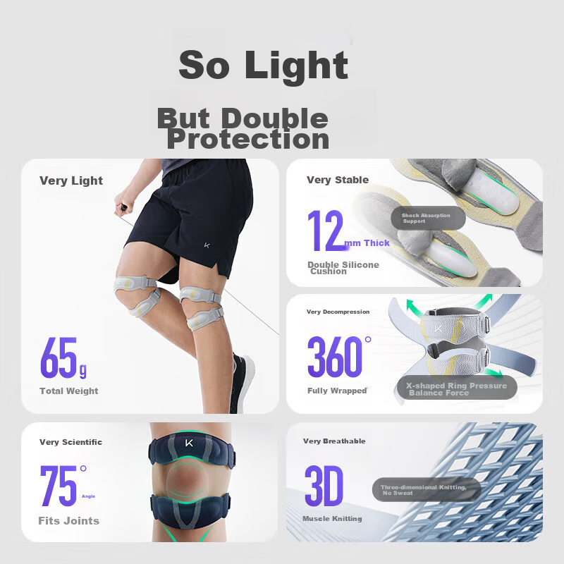 Keep Unidirectional Patellar Strap Knee Brace for Running, Hiking, Badminton, Meniscus Protection K-Rox