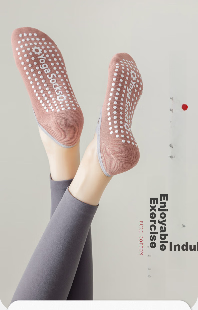 XUEXIMAN Yoga Socks for Women, Short Summer Socks, Professional Non-Slip Silicone Indoor Fitness Dance Beginner Pilates Sports Socks 1