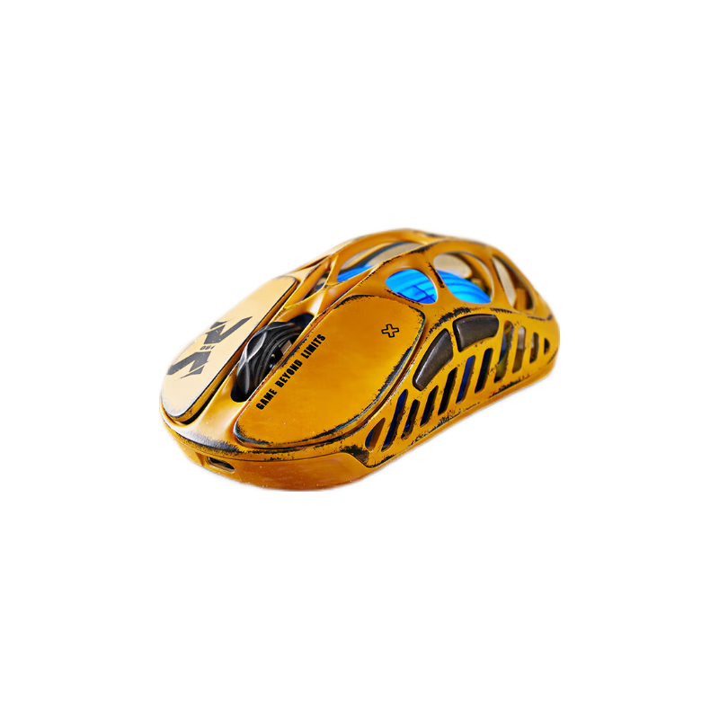 GravaStar Wireless/wired Bluetooth Gaming Mouse with Three-Mode Switching, 8K Receiver, 49g Magnesium Alloy Lightweight Long Battery Life, Chaojia X PRO Battle-Damaged Yellow