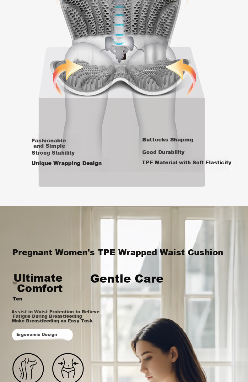 Sifeiqi Lumbar Support Cushion for Long Sitting, Back Brace Pad for Pregnant Women And New Mothers, Nursing Pillow Back Support Cushion, Breathable Seat Pad 9