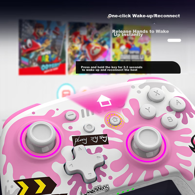 Liangzhi (INE) Compatible with Switch/switch2 Controller, Wireless Bluetooth Wake-Up Pro Controller, PC Computer Steam NFC Function, Splatoon Accessories 3