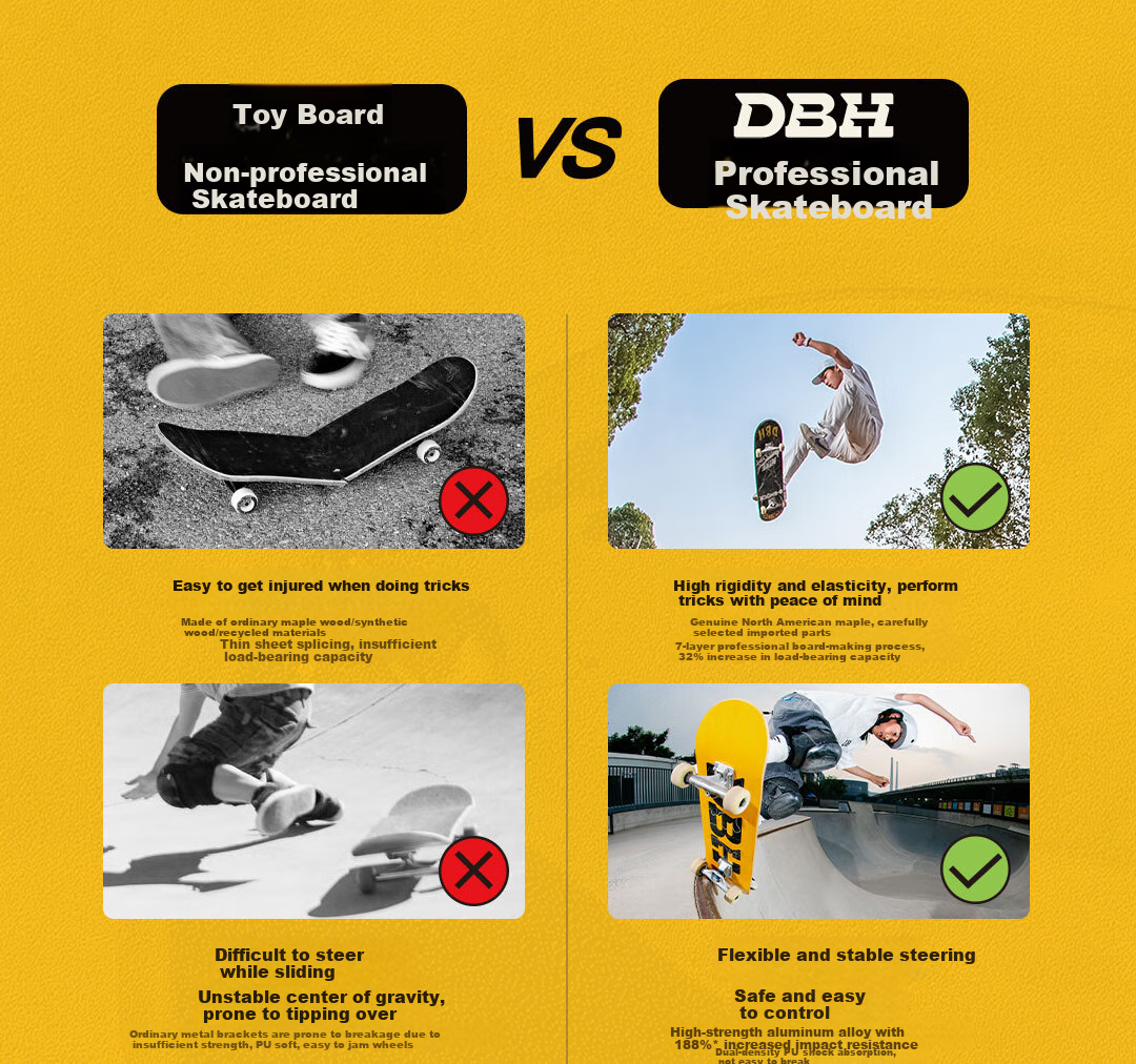 DBH Children's Skateboard for Ages 6-12, Beginner Boys And Girls, Walking Four-Wheel Professional Double-Kick Board, 7.5-Inch Unicorn Desig 5