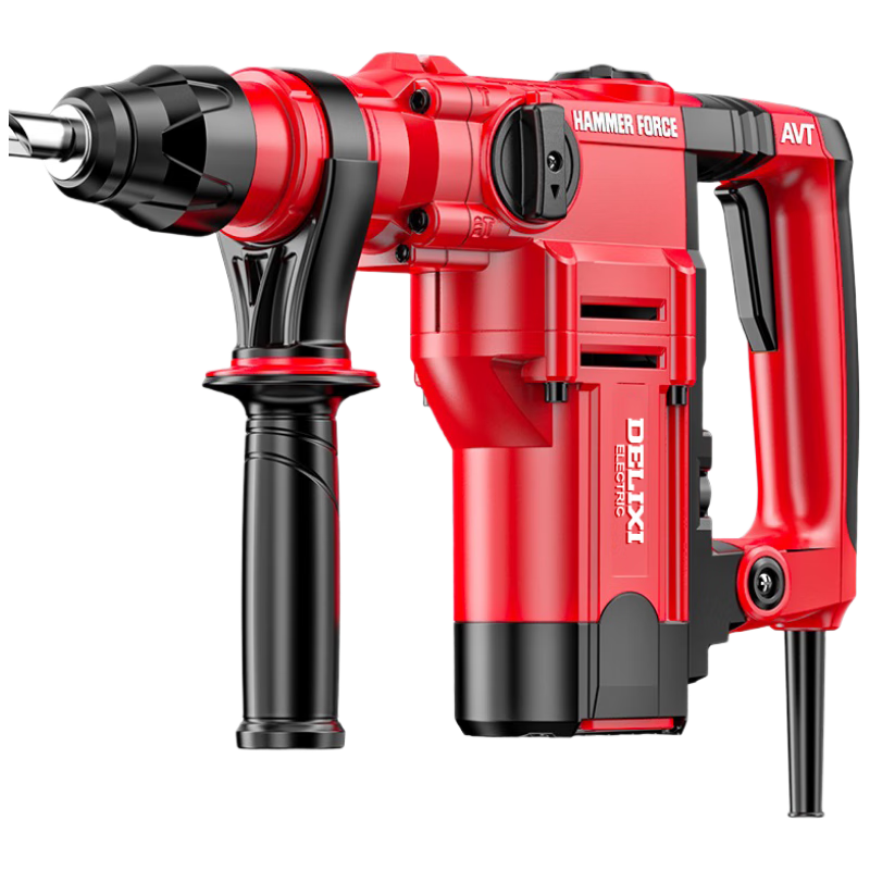 DELIXI Electric Hammer, Chisel And Drill, High-Power Three-In Impact Drill, Concrete, Home Use, Multi-Functional Electric Tool, Plug-In Electric Hammer