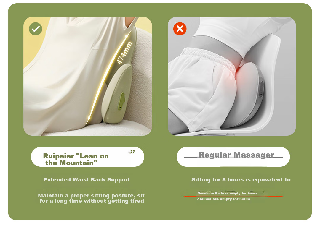 Repor P50 Waist Roller Massager Lumbar Massager Back Waist Hot Compress Office Waist Support Massage Pillow 20