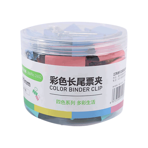 DiLe Premium Series, 24 Pieces, 41mm Colorful Long Tail Clips, Metal Bill Clips, Binder Clips, Office Supplies, Large Size 2602