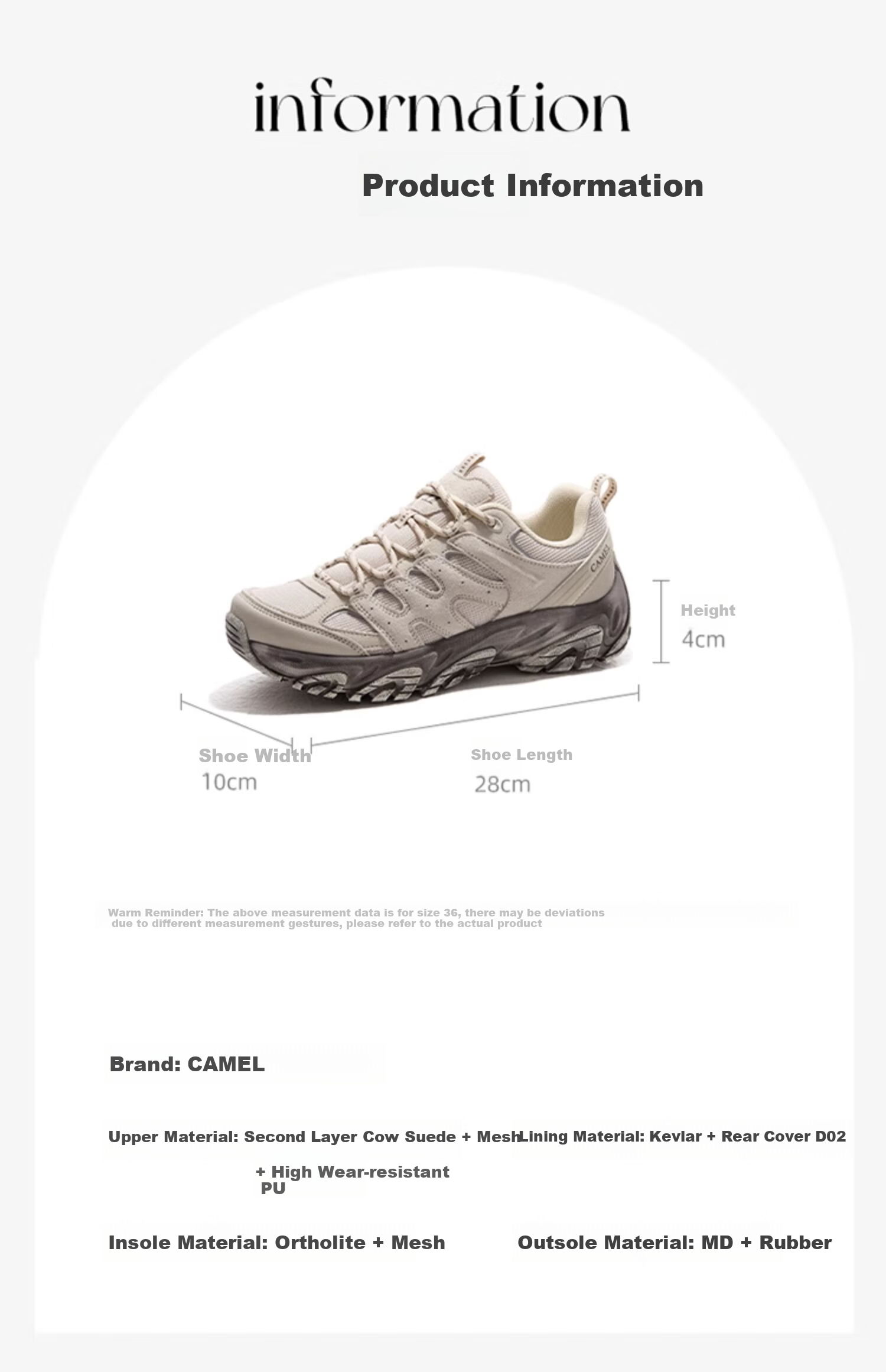 CAMEL [Wang Junkai's Choice - Triumphant] Hiking Shoes for Men And Women, Outdoor Non-Slip Wear-Resistant Climbing Sports Shoes 8