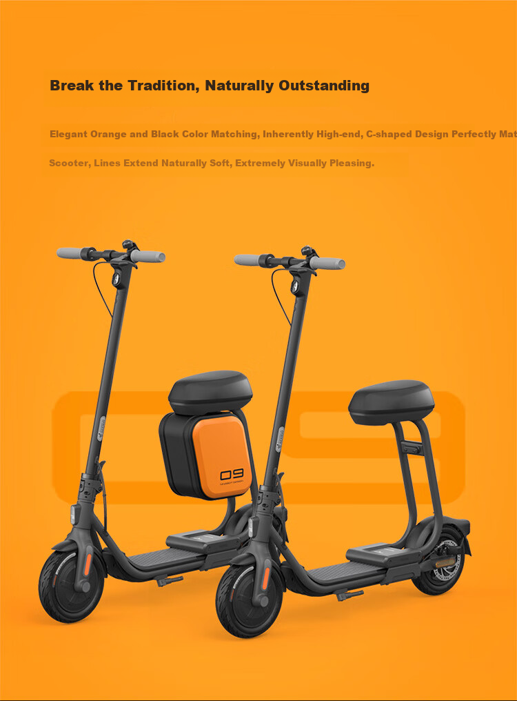 Ninebot Electric Scooter Multifunctional Seat with Storage Box Bag, Only Suitable for F Series 6