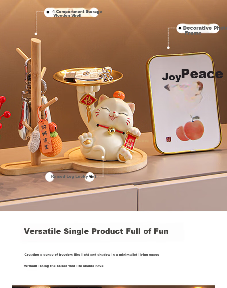 HUI XUAN LI Lucky Cat Money Tree Ornament for Office, Living Room, Entrance, New Chinese Style Sand Decoration, Housewarming Gift for New Store Opening 6