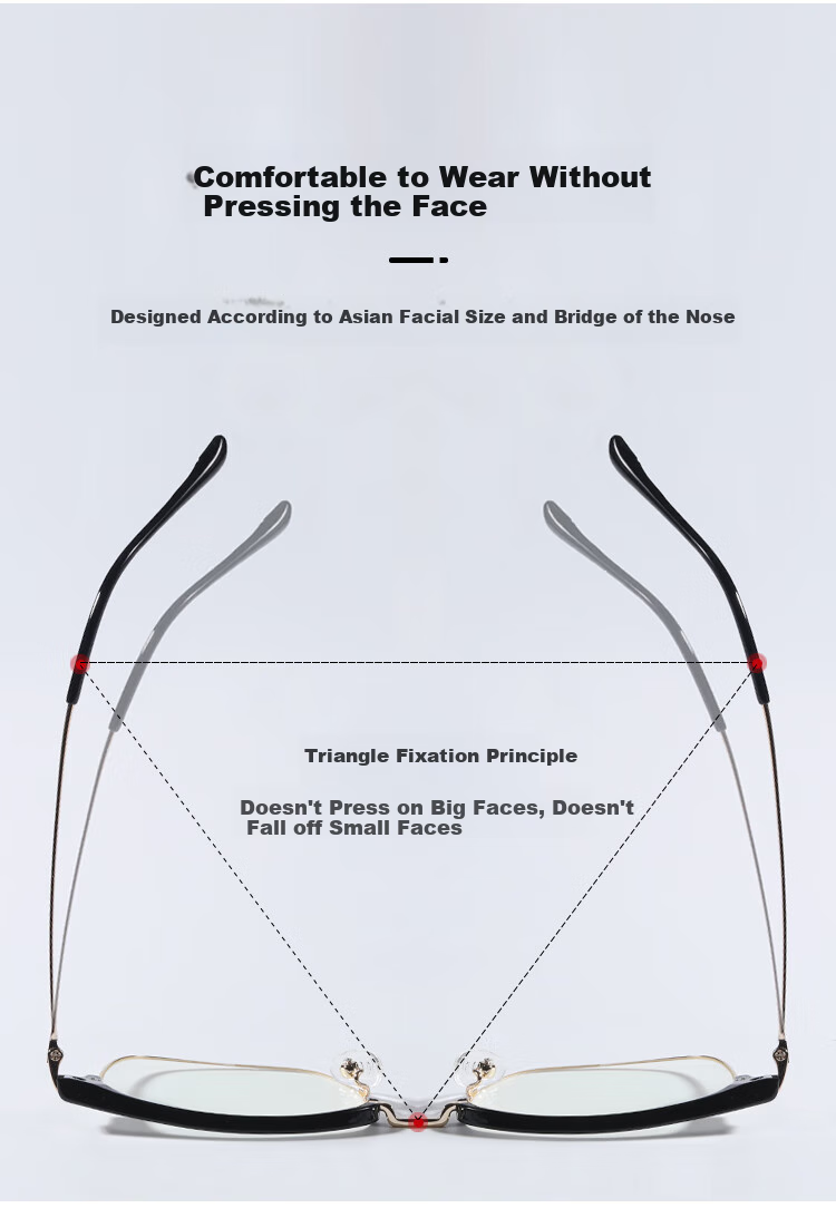 Mr. PuTian Reading Glasses for Men And Women, Bifocal Anti-Blue Light Presbyopic Glasses for Elderly, Gold And Black, 200 Degrees (55 Years - 59 Years) 3