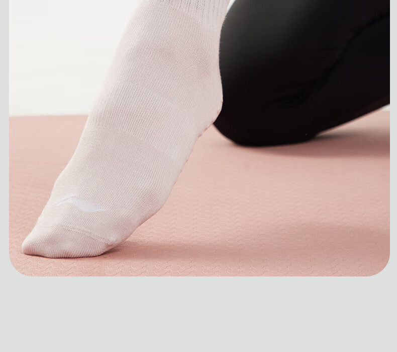 LI-NING Yoga Socks Pilates Socks Non-Slip Floor Socks Women's Professional Sports Fitness Aerobics Adult Cotton Sports Socks 11