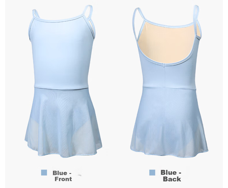 Zhiyouban Children's Ballet Dance Dress, Girls' Spaghetti Strap Dance Dress, Professional Art Exam Dance Performance Costume for Girls' Gymnastics Practice And Shows 3