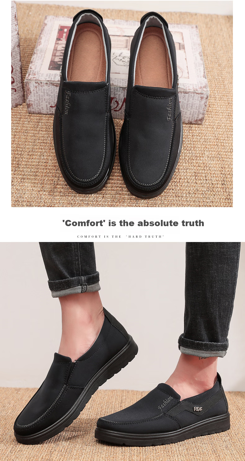 Ankang Old Beijing Cloth Shoes for Men, Breathable Waterproof Dad Shoes, Soft-Soled AK33623 for Middle-Aged And Elderly, Coffee Color, Size 47 14