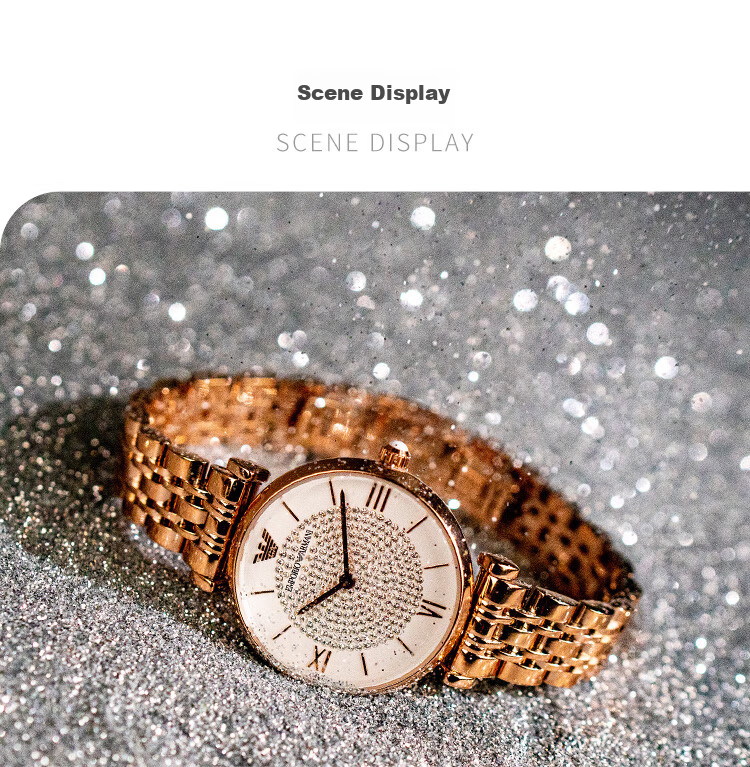 EMPORIO ARMANI Starry Sky Ladies' Watch, Quartz Fashion Wristwatch for Women, Birthday Gift for Girlfriend, AR11244 3
