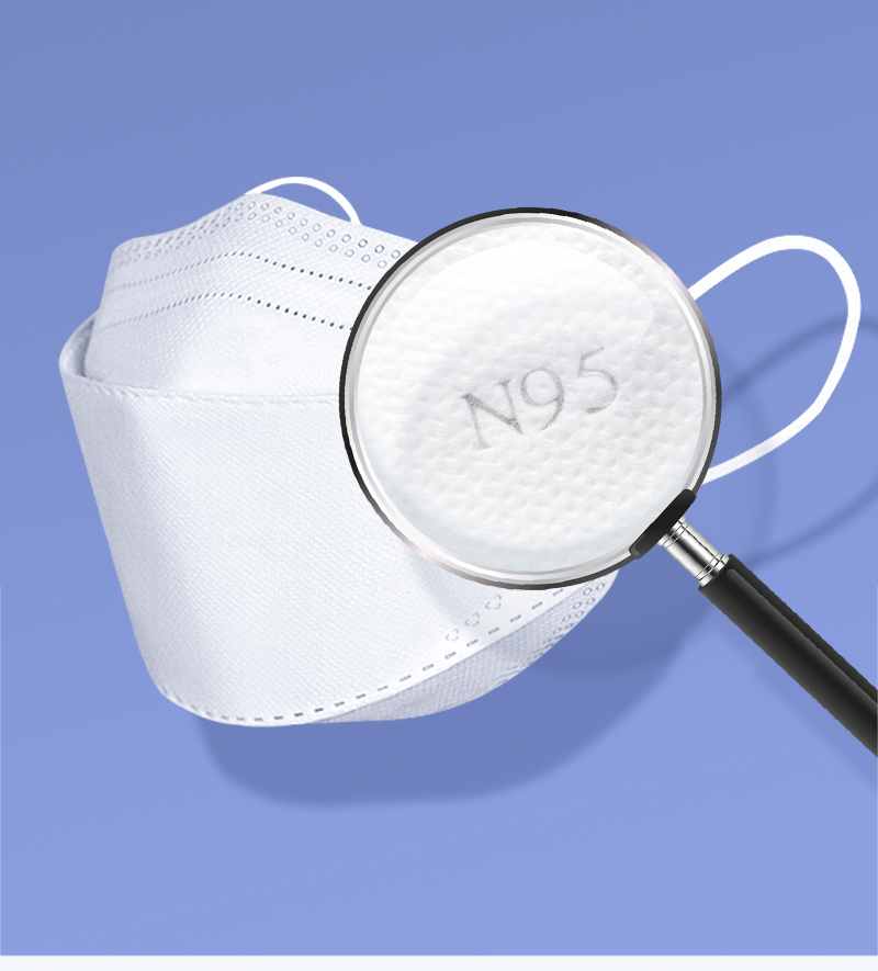 n95防护口罩柳叶款鱼型口罩独立包装灭菌级4d立体四层防护透气一次性
