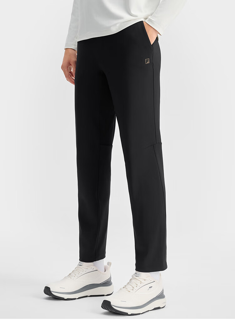 FILA Official Dynamic Pants for Men, Knitted Trousers, Simple Basic Fitness Running Sports Pants 3