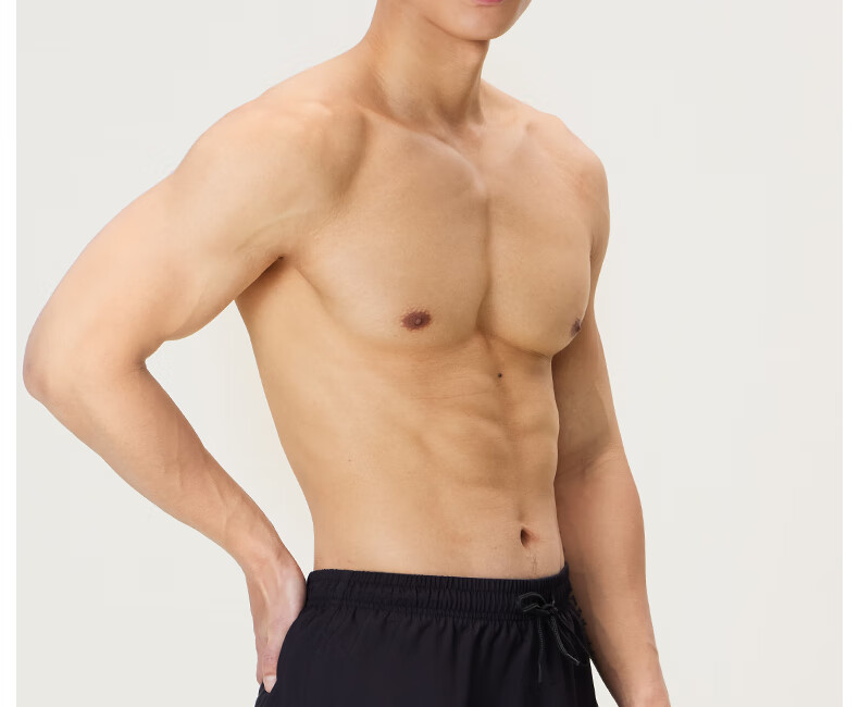Li-Ning Swimming Trunks for Men, Anti-Embarrassment Swim Shorts, Knee-Length Two-In Water And Land Dual-Use Beach Shorts, 0222 Black 2XL 2