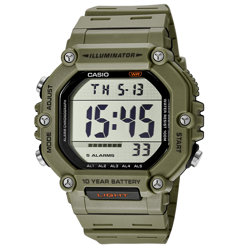 Casio Watch, Sports Square Dial, Retro Student Watch, AE-1600H