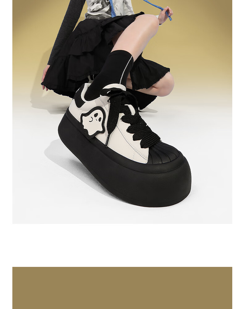 TTKJ Shell Toe Casual Women's Shoes, 2026 Summer New Style Xiaoyouling Thick-Soled Heightening Shoes, Comfortable for Long-Standing, Breathable Chunky Sneakers 15