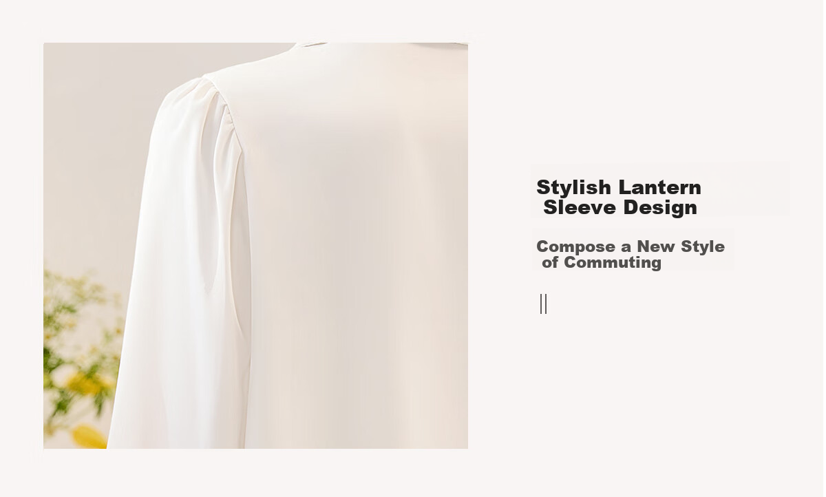 Chushen Long-Sleeve Satin Blouse for Women, Stylish Professional Commute Casual White Shirt S43S002 Size M 6