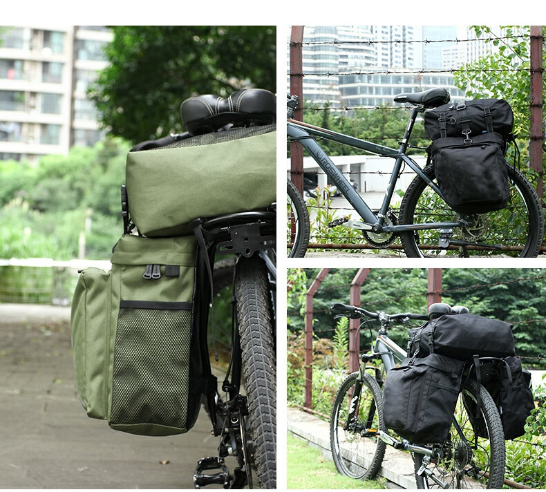40,000km Waterproof Bicycle Rear Rack Bag Large Capacity Road Bike Travel Pannier Cycling Gear 1