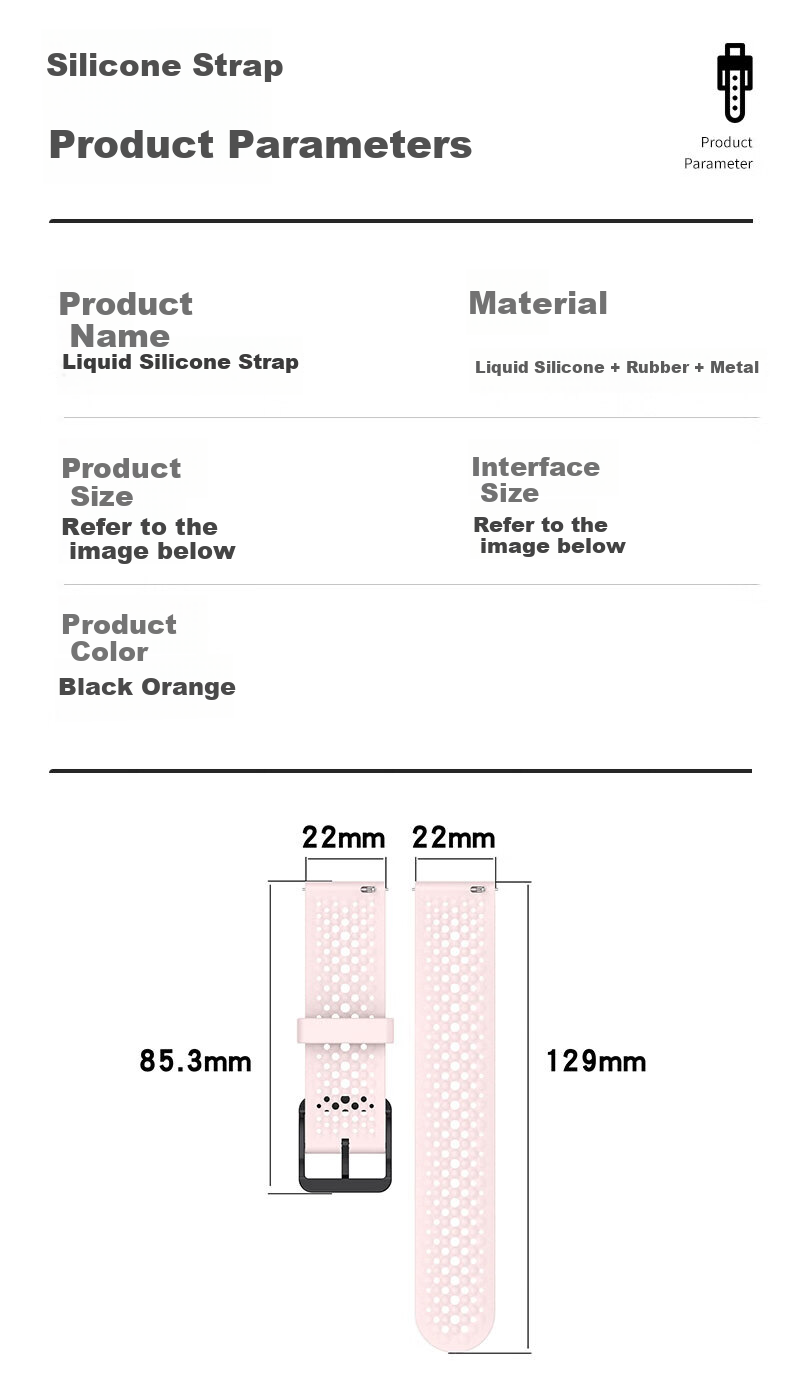 KMaxAI Compatible Liquid Silicone Watch Band for Xiaomi Watch S4/S4 Sport, Suitable for S1/S2/S3 Pro Watches, Color Sports Version Breathable Replacement Strap, Orange 5