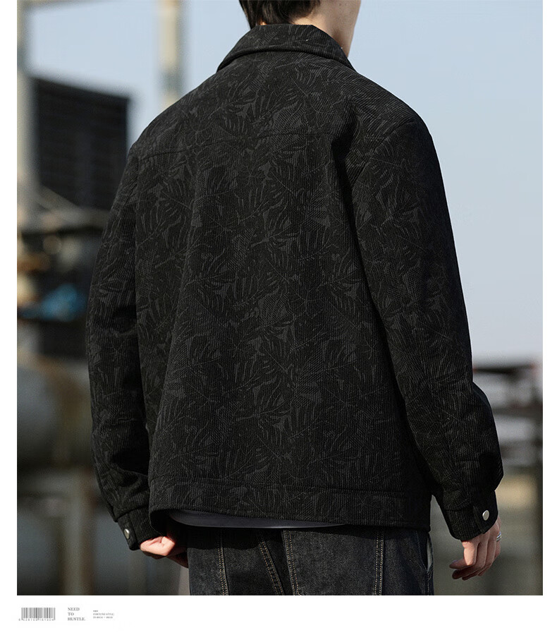 ROMON Men's Spring and Autumn Fashion Lapel Business Casual Jacket Baseball Coat 1703 Coffee 2XL 16
