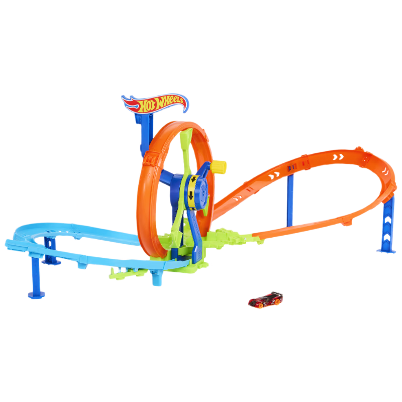 HOT WHEELS Birthday Gift Children's Racing Car Toy Gift Box - HOT WHEELS Circular Turbo Loop Stunt Set JBX65