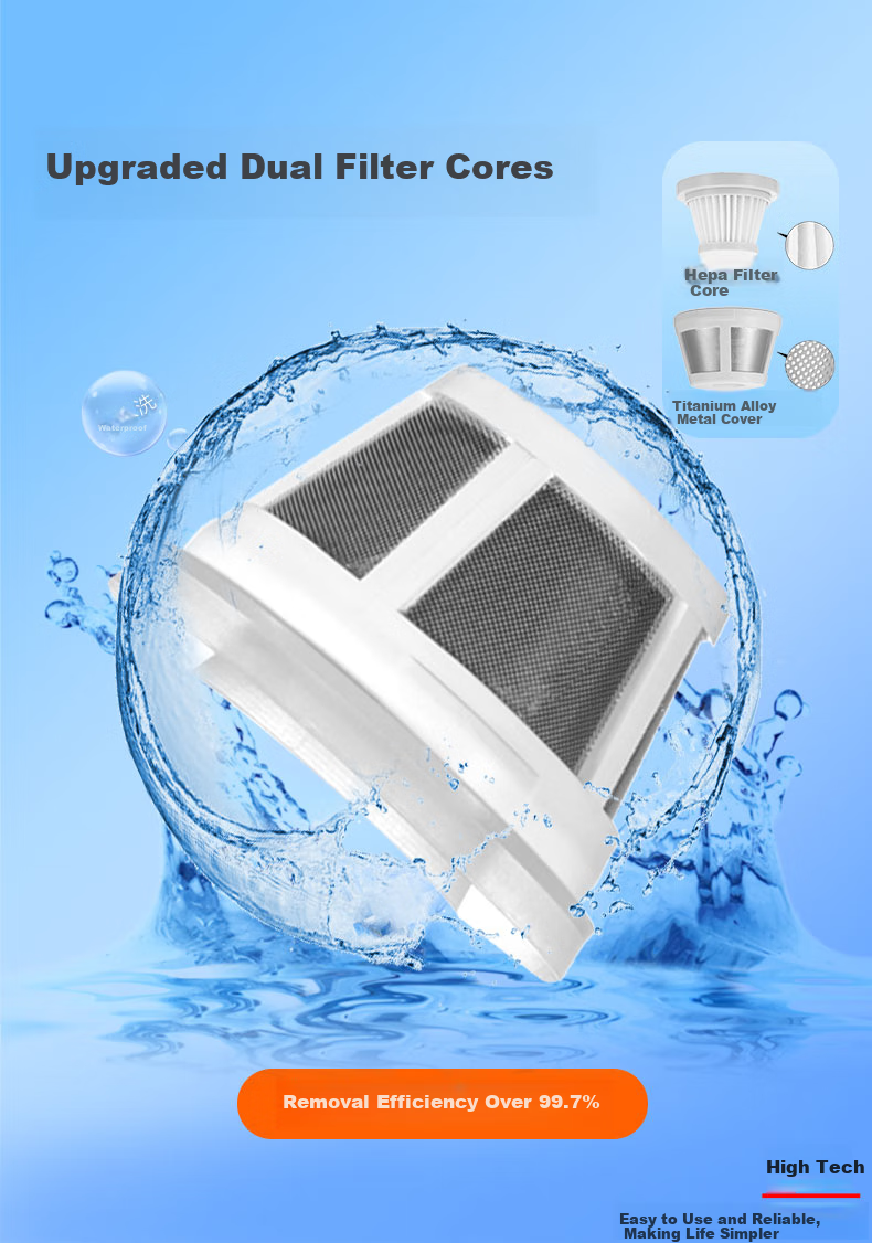 Gaotaike Brushless Car Vacuum Cleaner with Strong Suction, Handheld Vacuum for Car And Desktop Use, Pet Hair Vacuum Cleaner, Prize Gift, Elegant Gray 3