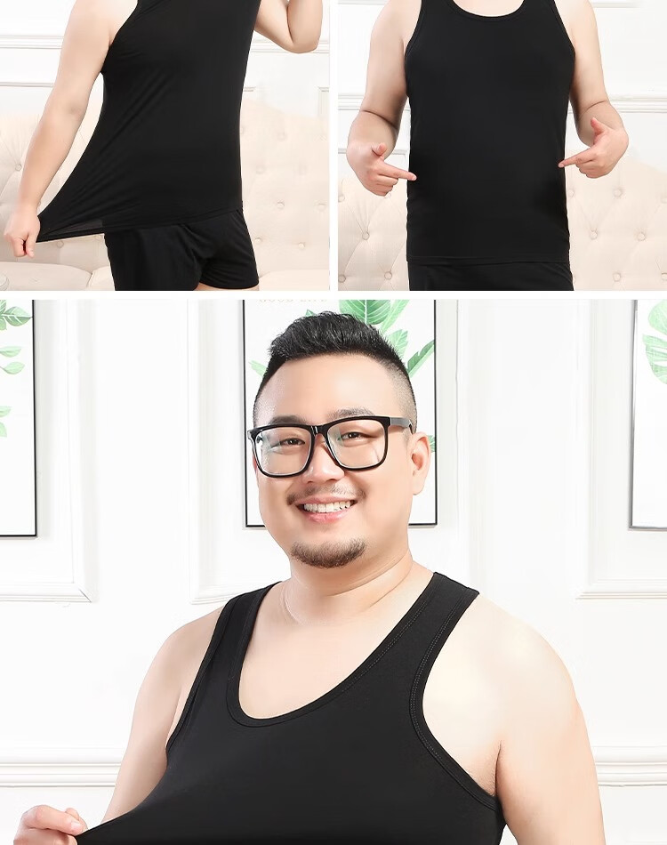 Hengyuanxiang [100% Pure Cotton] Men's Tank Top, Autumn Season, Middle-Aged And Elderly, Large Size, Loose Fit, Antibacterial, Sweat-Absorbing, Sports Undershirt for Me 15
