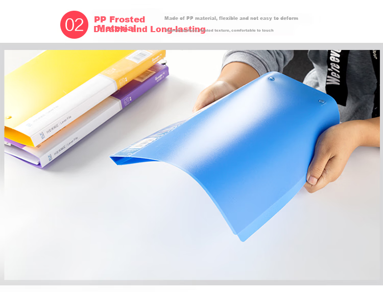 GuangBo 12-Pack PP Double Strong A4 File Folders/document Folders/archival Folders for Contract And Bill Storage, Office Supplies, Study Supplies, Blue A2082 7