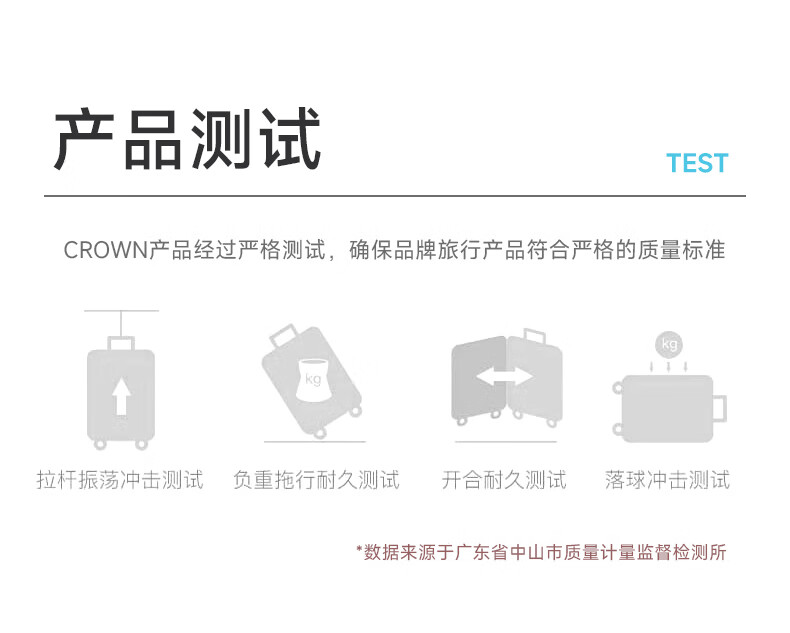CROWN Zipper Aluminum Frame Suitcase, Carry-On Luggage, Large Capacity Front-Opening Luggage, Small Size, 5278-20 Iron Gray 8