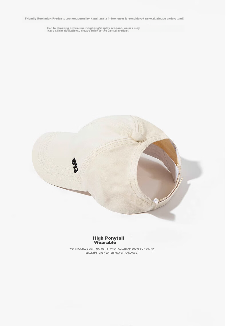YUZHAOLIN Baseball Cap, Women's Summer Sun Hat, Visor Hat for Men, Sun Protection Hat for Women, Breathable Peaked Cap, Can Be Tied into High Ponytail 8