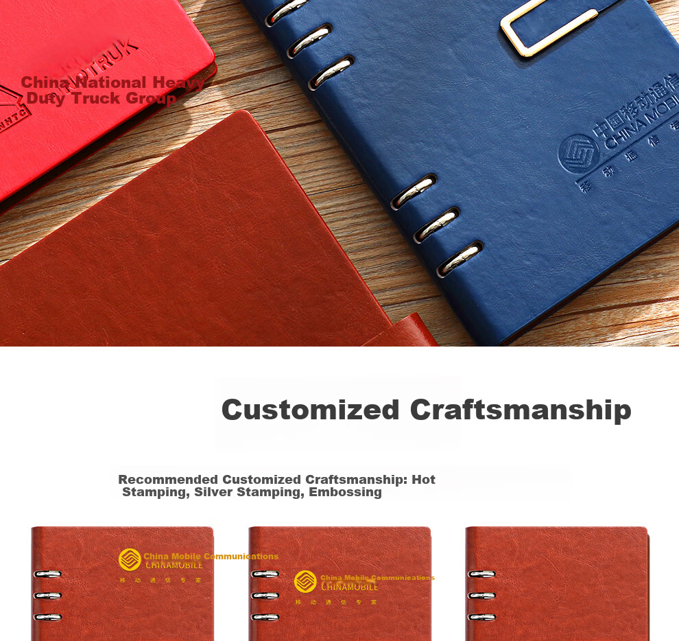 Faramon Loose-Leaf Notebook A5/160 Pages, Detachable Refillable Pages, Business Office Notepad, Large Thick Meeting Record Book with Customizable Logo 17